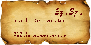Szaló Szilveszter névjegykártya