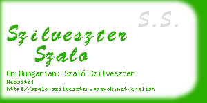 szilveszter szalo business card